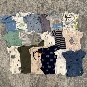 New Born Baby Gerber Onsie's and Pants Bundle assorted brands EUC